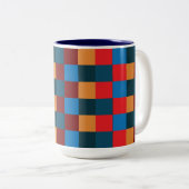 Moderne Farbkarton Zweifarbige Tasse (VorderseiteRechts)