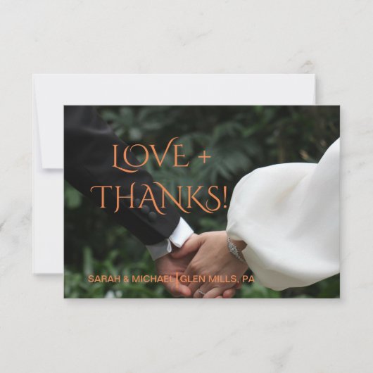 Moderne Farbkollektion Dankeskarte (Vorderseite)