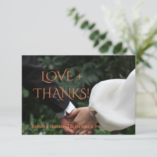 Moderne Farbkollektion Dankeskarte (Stehend Vorderseite)