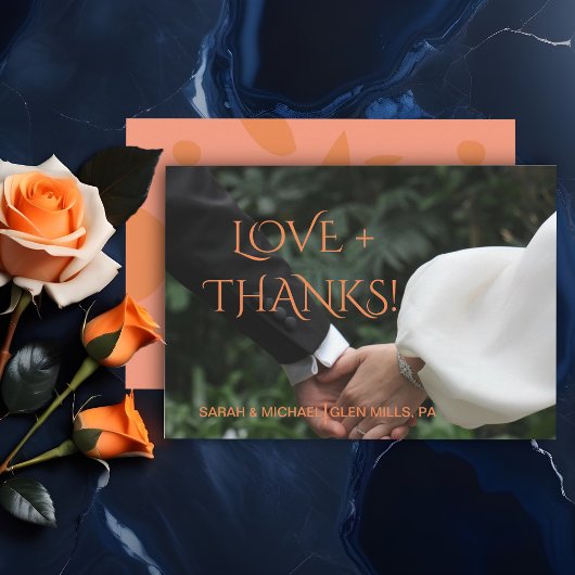 Moderne Farbkollektion Dankeskarte