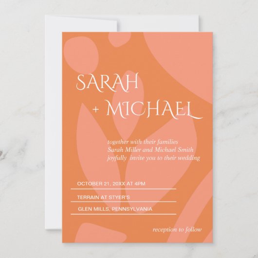 Moderne Farbkollektion Einladung (Vorderseite)