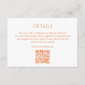 Moderne Farbkollektion, Hochzeitdetails Begleitkarte (Vorderseite)