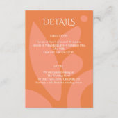 Moderne Farbkollektion, Hochzeitdetails Begleitkarte (Vorderseite)