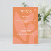 Moderne Farbkollektion, Hochzeitdetails Begleitkarte (Stehend Vorderseite)