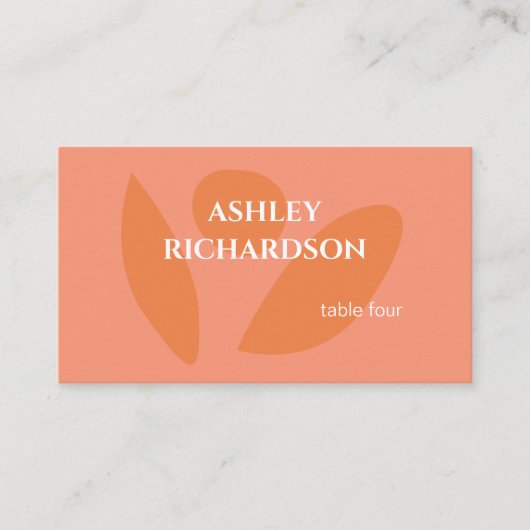 Moderne Farbkollektion Platzkarte (Vorderseite)