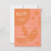 Moderne Farbkollektion RSVP Karte (Vorderseite)