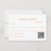 Moderne Farbkollektion RSVP Karte (Vorderseite)