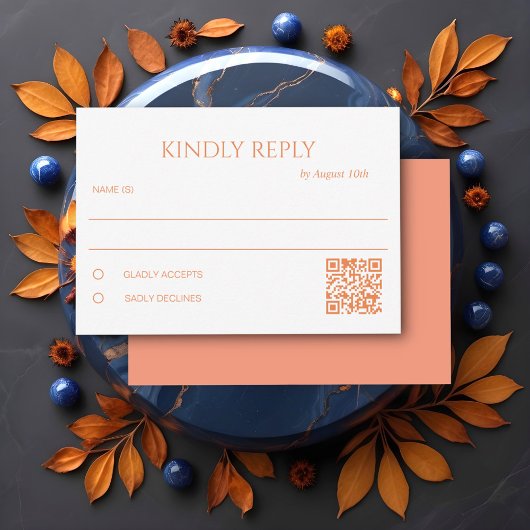 Moderne Farbkollektion RSVP Karte