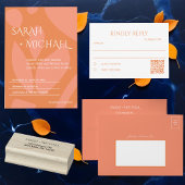 Moderne Farbkollektion RSVP Karte