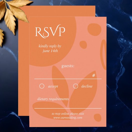 Moderne Farbkollektion RSVP Karte