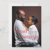 Moderne Farbkollektion Save The Date (Vorderseite)