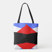 Moderne Farbkombination Rot & Blau & Schwarz & Wei Tasche (Rückseite)