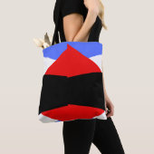 Moderne Farbkombination Rot & Blau & Schwarz & Wei Tasche (Von Nahem)