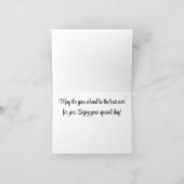 Moderne Farbkombination von Foto-Text | Happy Birt Karte (Innenseite)