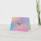 Moderne Farbkombination von Foto-Text | Happy Birt Karte (Rückseite)