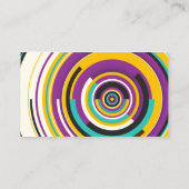 Moderne Farbkreise formen Abstrakt Beruflich Visitenkarte (Rückseite)