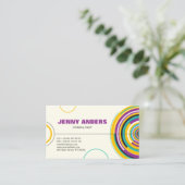 Moderne Farbkreise formen Abstrakt Beruflich Visitenkarte (Stehend Vorderseite)