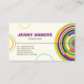 Moderne Farbkreise formen Abstrakt Beruflich Visitenkarte (Vorderseite)