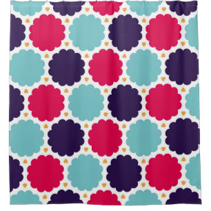 moderne, farblose Geometrie-Wolkenmuster, Duschvorhang