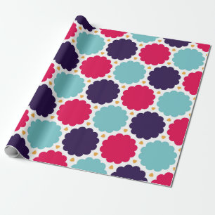 moderne, farblose Geometrie-Wolkenmuster, Geschenkpapier