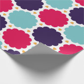  moderne, farblose Geometrie-Wolkenmuster,  Geschenkpapier (Ecke)