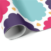  moderne, farblose Geometrie-Wolkenmuster,  Geschenkpapier (Rolleneckpunkt)