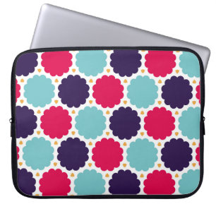 moderne, farblose Geometrie-Wolkenmuster, Laptopschutzhülle
