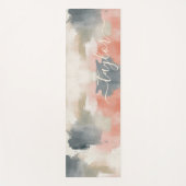 Moderne Farbpalette Abstrakt Monogram Yogamatte (Vorderseite)