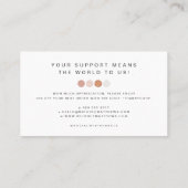 Moderne Farbpalette macht Künstlerdiscount-Karte Visitenkarte (Rückseite)