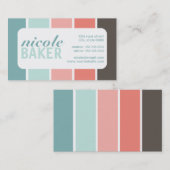 Moderne Farbpaletten-Visitenkarten Visitenkarte (Vorne/Hinten)