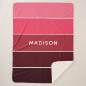 Moderne Farbpinken - Personalisierter Name Sherpadecke (Vorderseite)