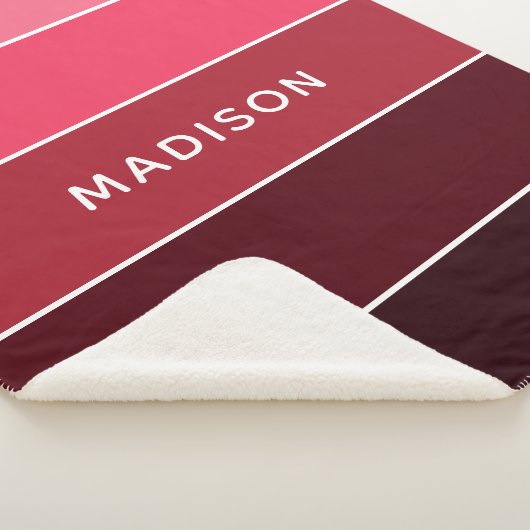 Moderne Farbpinken - Personalisierter Name Sherpadecke (3/4)