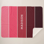 Moderne Farbpinken - Personalisierter Name Sherpadecke (Vorderseite (Horizontal))