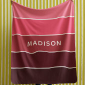 Moderne Farbpinken - Personalisierter Name Sherpadecke