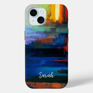 Moderne Farbpinsel Abstrakt Personalisiert Case-Mate iPhone Hülle