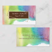 Moderne Farbpinsel, Rahmen Visitenkarte (Vorne/Hinten)