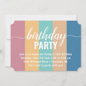 Moderne Farbschau zum Geburtstag Einladung (Vorderseite)