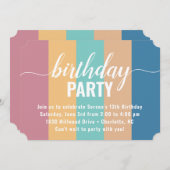 Moderne Farbschau zum Geburtstag Einladung (Vorne/Hinten)