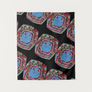 MODERNE FARBSCHWARZPINK ROSE TAPESTRIE WANDTEPPICH