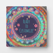 Moderne Farbspass-Inspirivity Personalisiert Fotoplatte (Vorderseite)