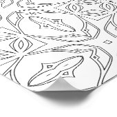 Moderne Farbtafel mit Blumenfliesenmuster-Design Poster (Ecke)