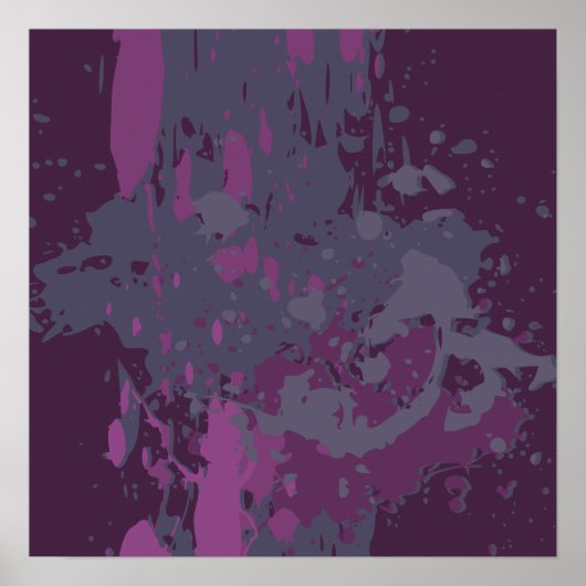 Moderne Farbtöne des Lila Spritzers Vector Paint Poster (Vorne)
