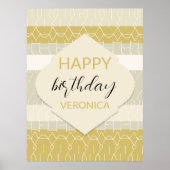 Moderne Farbtöne mit geometrischem Muster Poster (Vorne)