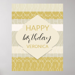 Moderne Farbtöne mit geometrischem Muster Poster