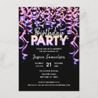 Moderne Farbträger Confetti BIRTHDAY