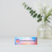 Moderne Farbverlauf soziale Medien Instagram Mini Visitenkarte (Stehend Vorderseite)