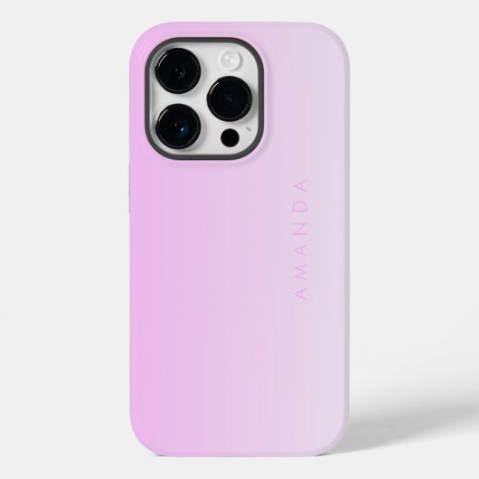 Moderne Farbverläufe rosa Minimalistisch personali Case-Mate iPhone Hülle (Rückseite)