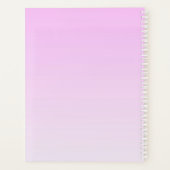 Moderne Farbverläufe rosa Minimalistisch personali Planer (Rückseite)
