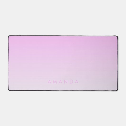 Moderne Farbverläufe rosa Minimalistisch personali Schreibtischunterlage (Vorderseite)