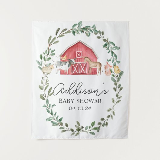 Moderne Farm Begrüßungsfarm Begrüßungspakete Tapes Wandteppich (Vorderseite)